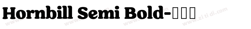 Hornbill Semi Bold字体转换